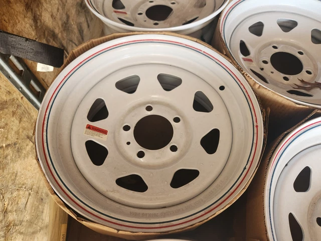 14"- 5 LUG on 4.5"  TRAILER WHEEL - WHITE TRIANGLE