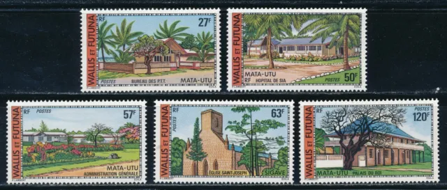 Wallis & Futuna - MNH Buildings Stamps Set 1977 (#200-4)  $18