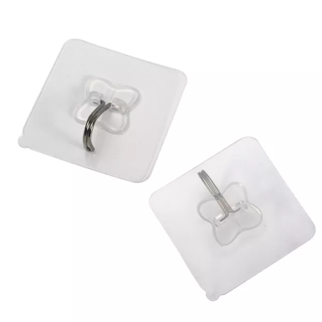 2- Super Strong SelfWall Hooks Suction Cup Sucker Hanger Bathroom 3