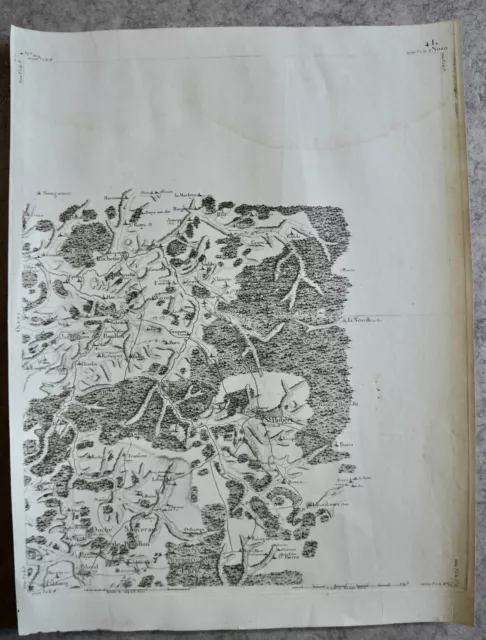 CASSINI CARTE IN PLANO 480mm X 630 mm, 1808, ST HUBERT , n°109, 4L,