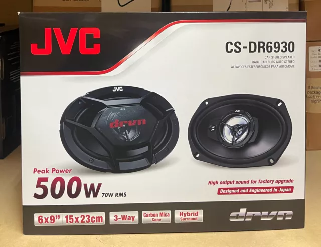 JVC 6"x9" 6x9 1000W 3-way car/van rear shelf deck oval speakers quality new pair