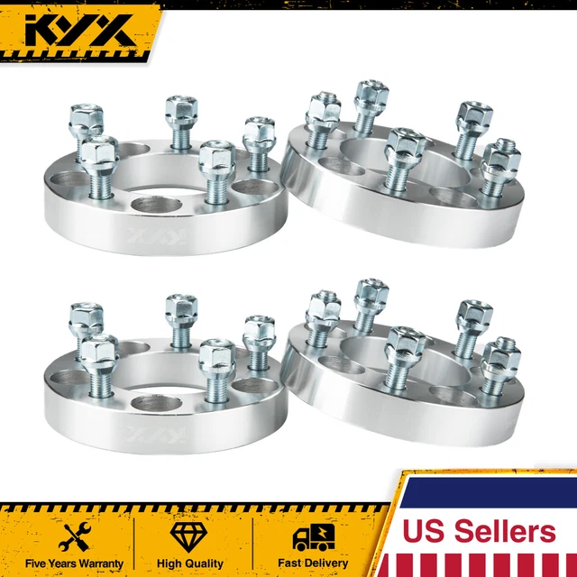 Wheel Spacers 5x4.5'' 1" 12x1.5 For Honda Civic Accord Dodge Chevrolet Chrysler