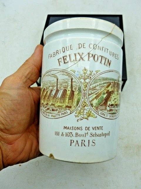 Pot de confiture ancien Félix Potin | COLOMBE BROCANTE