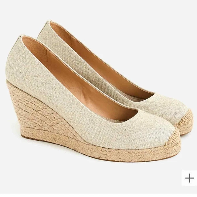 J crew factory online canvas espadrille wedges