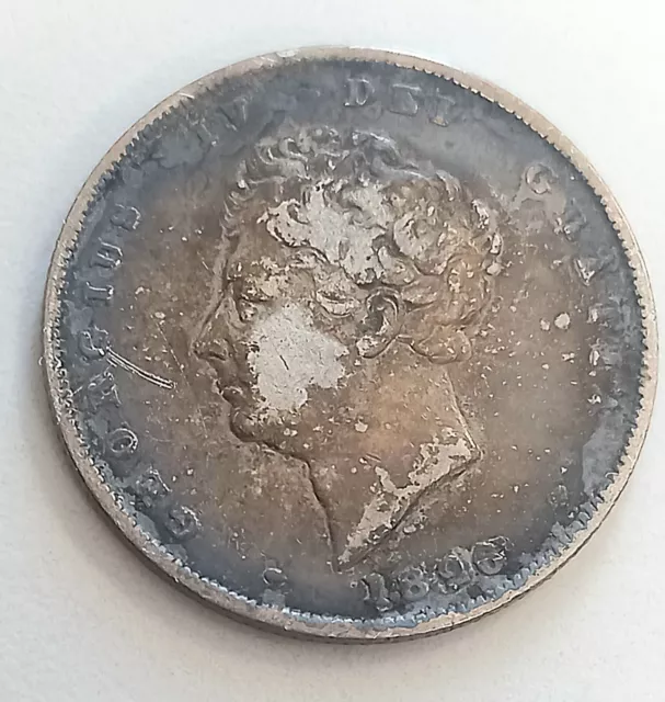 1826 George IV Silver Shilling Coin - Great Britain - Fine
