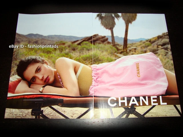 CHANEL 2-Page Magazine PRINT AD 2022 2023 'The Chanel 22 Bag' MARGARET QUALLEY