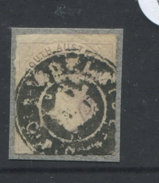 South Australia 1864 9D Grey Lilac Roulette Crown Seal Postmark. Fine . Rare