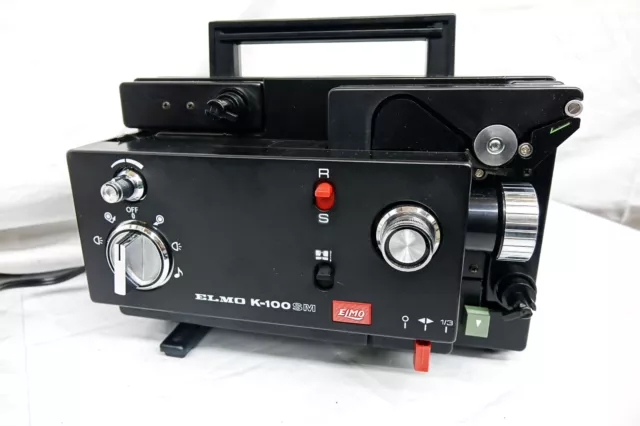 Elmo K-100 Sm 8Mm Adjustable Speed Movie Projector Projector ~Serviced~
