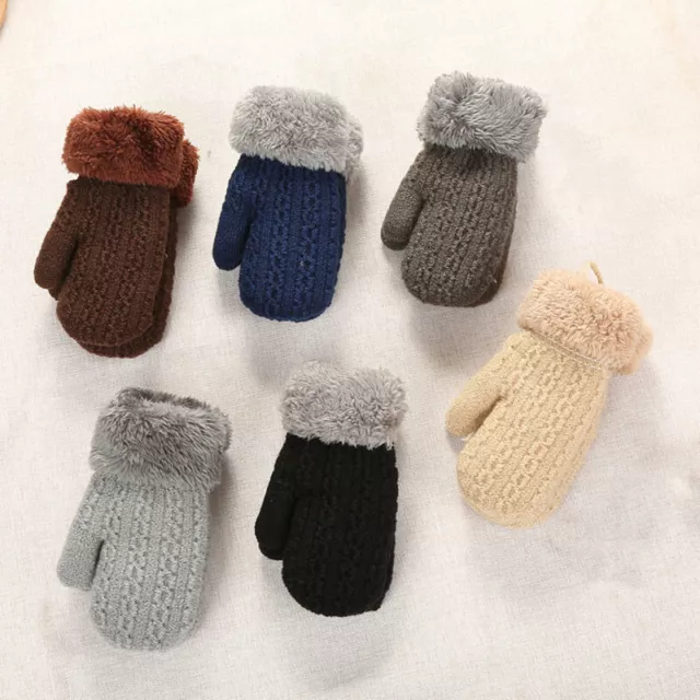 Baby Winter Knitted Gloves Warm Rope Full Finger Mittens for Toddler Kids