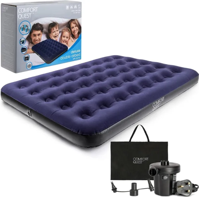 Deluxe Double Inflatable Airbed with Electric Pump RRP £44.99