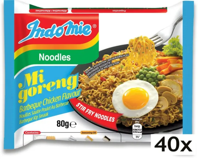 [40x 80g] IndoMie Instant Noodles pollo alla griglia gusto / spaghetti fritti barbecue