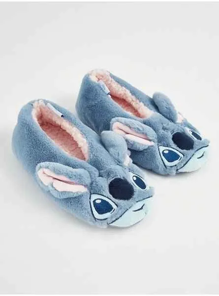 Bnwt Girls Size uk 2 (34) Disney Lilo & Stitch Faux Fur  Slippers