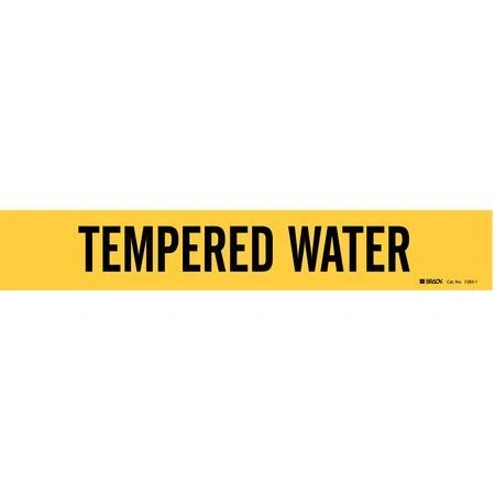 Brady 7283-1 Pipe Marker,Temper Water,2-1/2To7-7/8 In