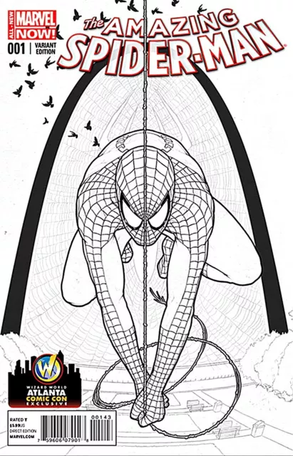 Amazing Spiderman 1 Wizard World Atlanta Sketch Variant Nm Comic Con Vol 3