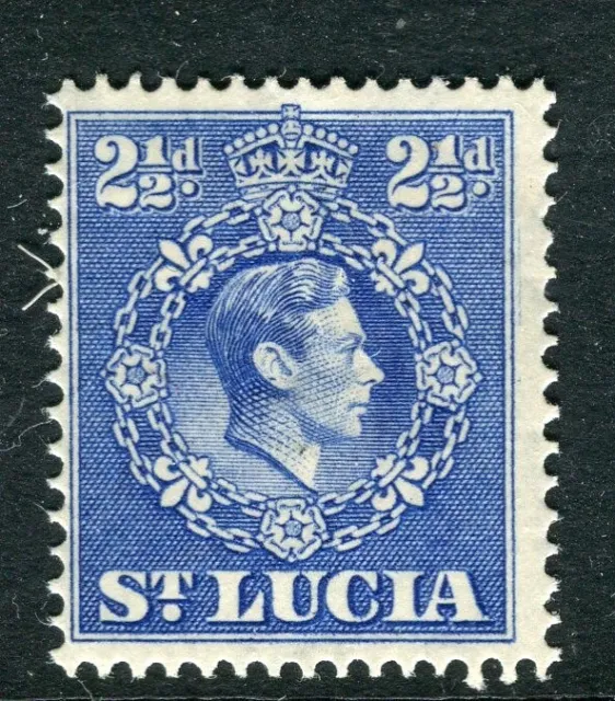 ST.LUCIA; 1938 early GVI portrait issue Mint hinged Shade of 2.5d. value