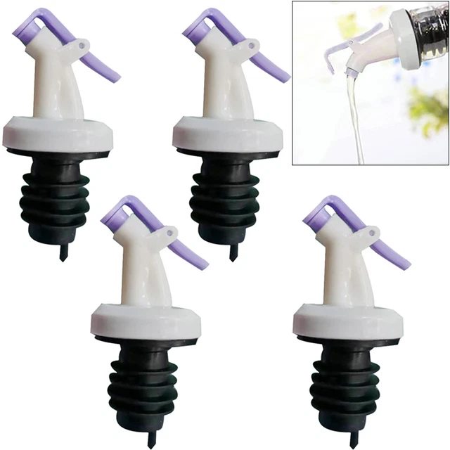 Vertido de botellas 4 piezas licores multicolor vino vinagre barra de ácido cocina doméstica