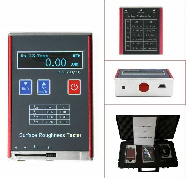 DIGITAL SURFACE ROUGHNESS Tester Ra Rz Rq Rt Profile Gauge Measuring