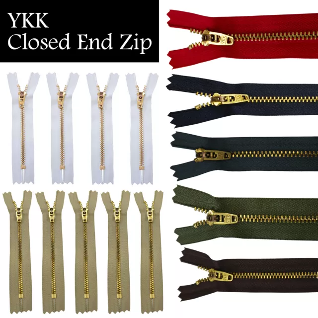 4-8" YKK Closed-Ended Zip SEMI-AUTO LOCK Cushion Dresses Skirt COLOUR/SIZE RANGE