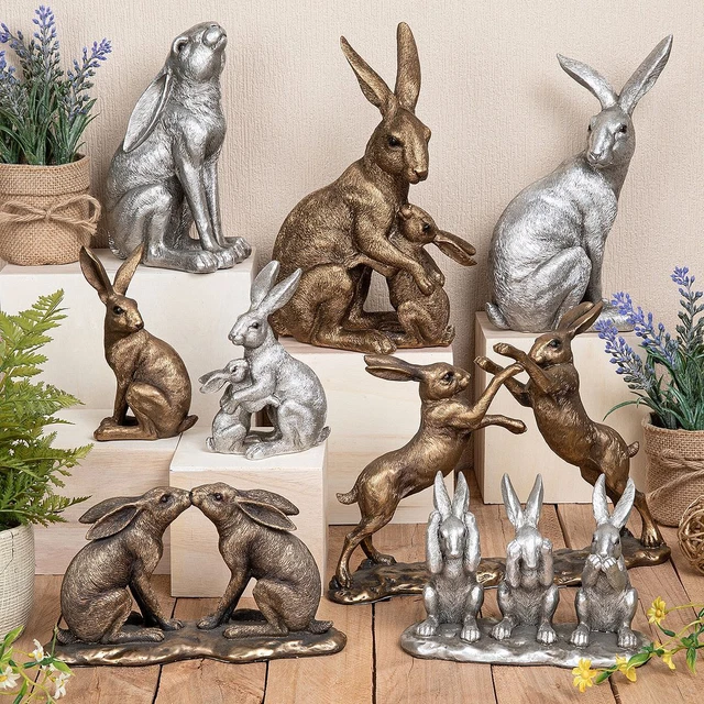 Bronze Stag Deer Figurine - Leonardo Collection Ornament (20cm, Resin)