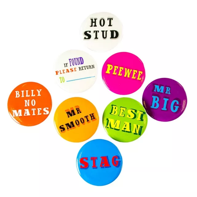 Amscan Stag Night Badge (Pack of 8) (SG24961)