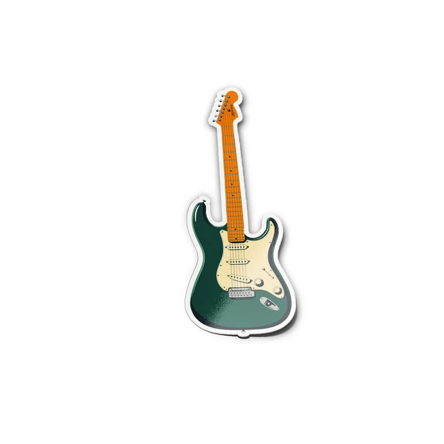 Autocollant en vinyle pour guitare/basse Motif hache Bleu Galaxy GS117