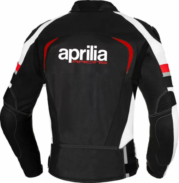 Aprilia Hommes Motard Courses Armure Protecteur Sport Cuir Réplique Moto Veste 2