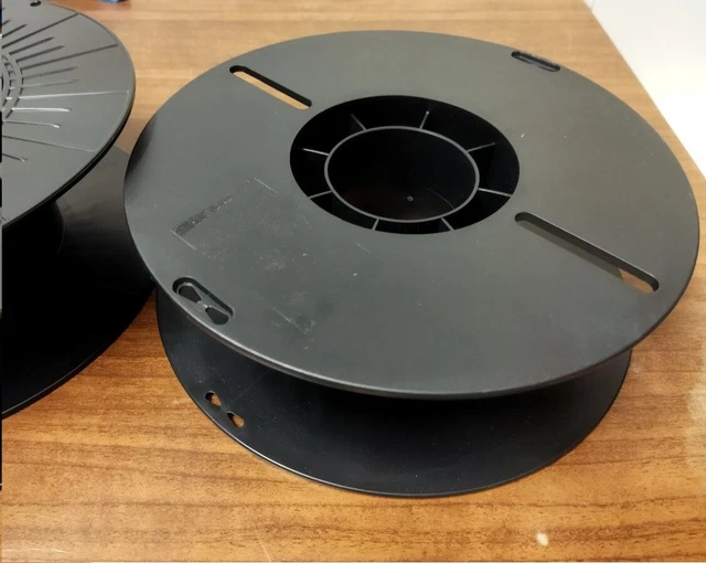 Bobina vuota 200x60mm Nera per Cavi Elettrici Filamenti di Plastica Filo Saldato