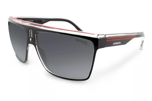 Carrera 22 Unisex Black & Red Sunglasses Sports Designer UV Protection Retro