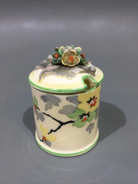 Crown Staffordshire Bone China Marmelade Topf handverziert