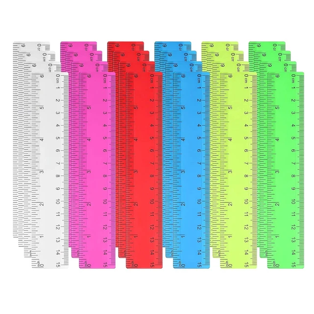 CORTNEY 12 Stück Transparentes Kunststoff Lineal, 15 cm 6 Zoll LGerades CORTNEY 12 Stück Transparentes Kunststoff Lineal, 15 cm 6 Zoll LGerades