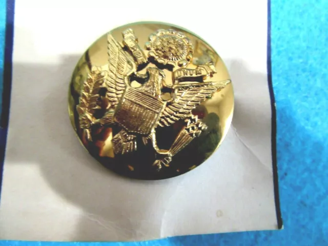 WWII Gold Brass Eagle Device US Army Enlisted Men Hat Emblem Pin Military L12.23