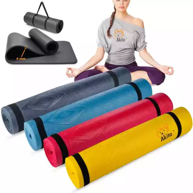 Tappetino Yoga Antiscivolo - Materassino 175x60 cm, Alta Densita per Allenamento