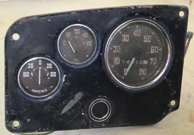 1954 1955 GMC TRUCK suburban Panel INSTRUMENT CLUSTER gauge PANEL w/SPEEDOMETER