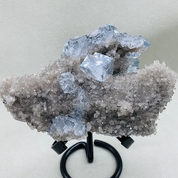 441g Natural Green fluorite Quartz Crystal Cluster mineral specimens healing+sta