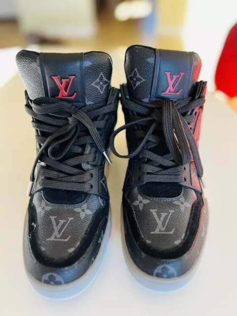 Louis Vuitton x Nike Air Force 1 Monogram Embossed Black Sneakers (EU41)