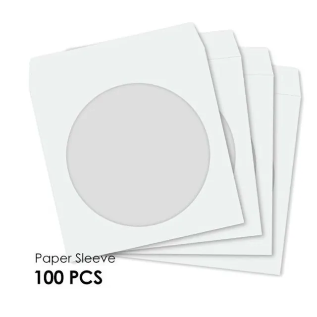 Generic CD-DVD Paper Sleeve with Windows Hold 1 Disc (100PCS/Pack)