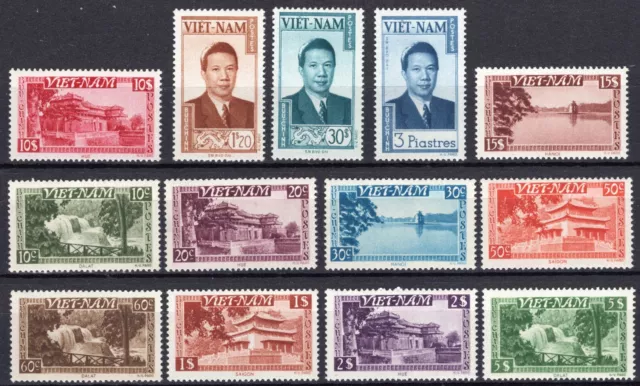 Vietnam 1951 compl.Bao-Dai set Scott #1-13 clean MNH OG