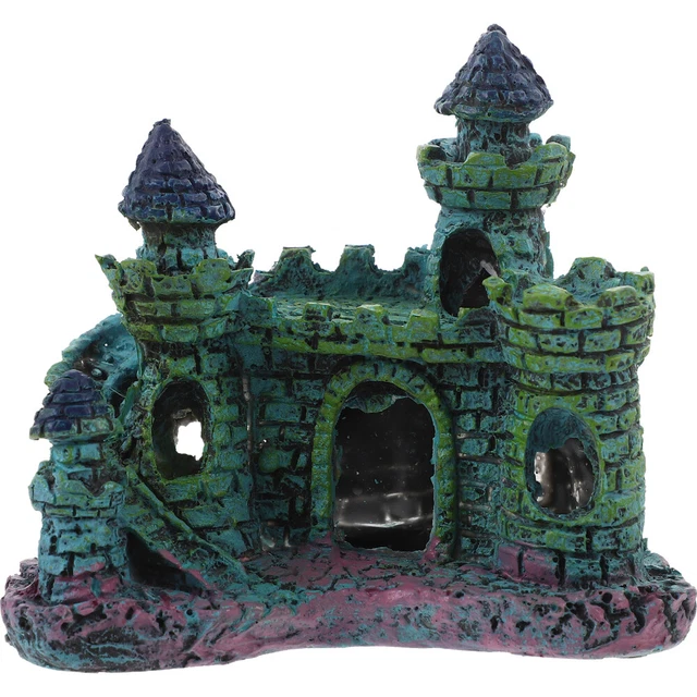 Fish Tank Ornament Castle Aquarium Decoration House Small Mini Decorations Rock