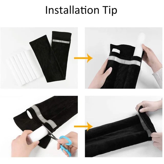 Flannel Cloth Under Door Draft Stopper Sound Insulation Sealing Strip  Winter