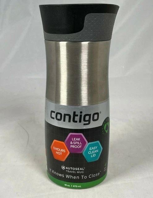 Contigo AUTOSEAL West Loop Stainless Steel Travel Mug 16 oz Stainless Steel NEW