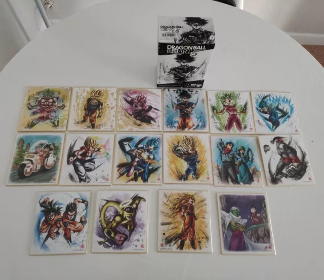 BANDAI Dragon Ball Shikishi Art 5 Full Set Complet 16/16