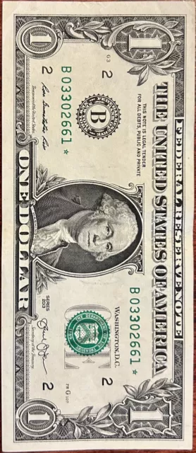 1 bill with 2013 B  -  Star Note Dollar   - duplicates