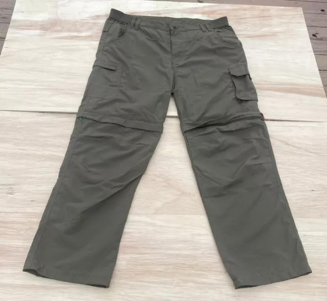 Uniqlo Cargo Pants Mens Nylon Zip Pockets light green Size US XL