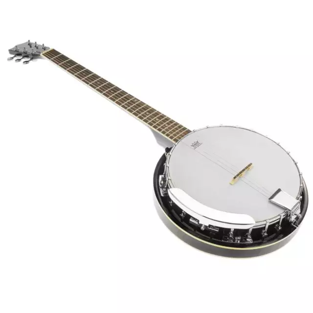 Karrera 6 String Resonator Banjo - Black