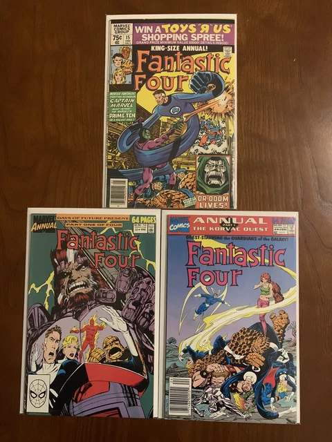 Fantastic Four Bronze & Copper Age Lot of 3 Annuals! 15 23 24! Gemini Mailer!