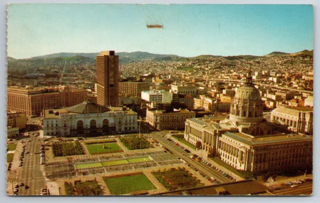 Vintage Postcard CA California San Francisco Convention Center Aerial View -3229