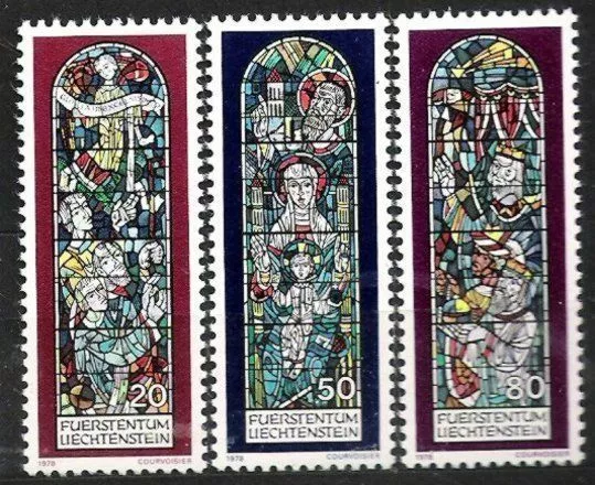 Liechtenstein Nr. 720/22 ** Weihnachten, Kirchenfenster 1978, postfrisch