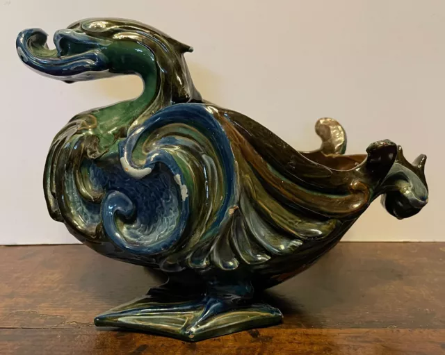 Rare, Large Barum Barnstaple Brannam Art Pottery Duck/Bird, Frank Thomas, 1900