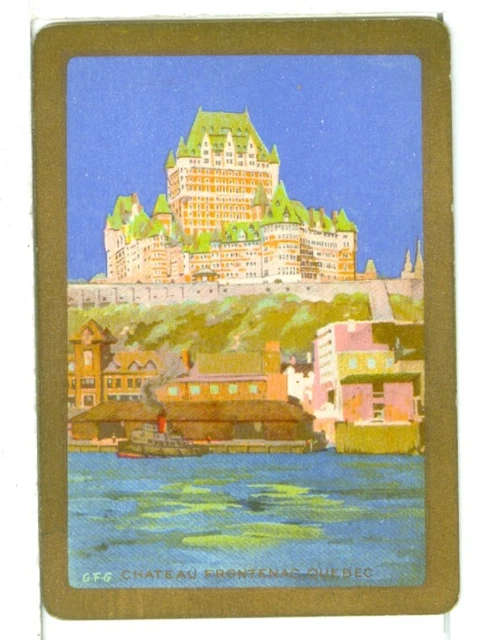 Single Vintage Old Wide Railroad Souvenir Playing Card "Canadian Pacific" CP-4