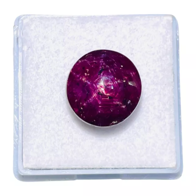 14.25 Cts Unheated Natural Star Ruby Round Cabochon Ring Size Loose Gemstone 3